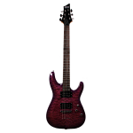 Изображение Schecter Diamond C6-Plus Superstrat Электрогитара б/у, s/n IW16090830, HH, фиолетовый, пламенный кле