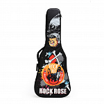 Изображение ROCK ROSE MY-604 (41") Чехол для акустической гитары (Цветной: звёзды, king of rock, череп, майя) 
