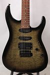 Изображение Fernandes FGZ-400 Superstrat Электрогитара б/у, HSS, зеленый Sunburst, черная фурнитура, колки Gotoh