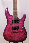 Изображение Schecter Diamond C6-Plus Superstrat Электрогитара б/у, s/n IW16090830, HH, фиолетовый, пламенный кле